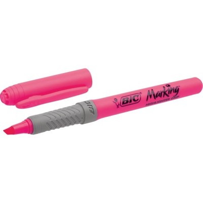 MARCADOR FLUORESCENTE BIC MARKING HIGHLIGHTER GRIP "FINO" 1.6 a 3.3mm ROSA