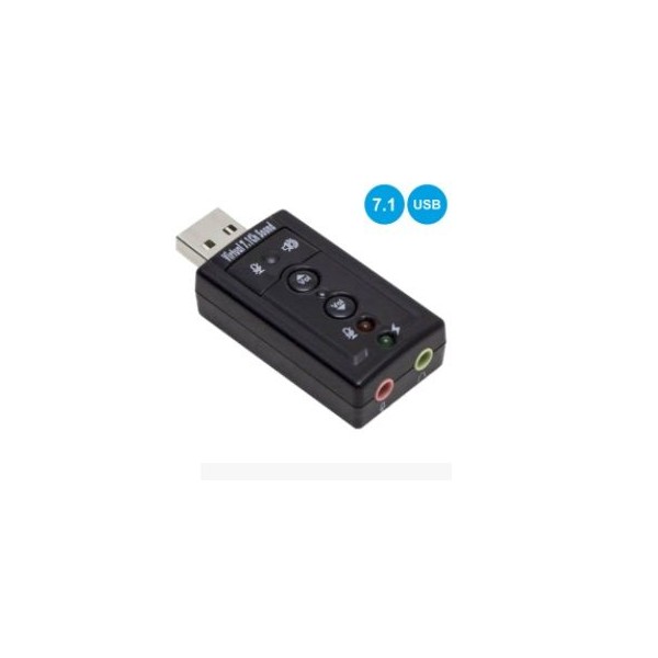 PLACA DE SOM USB 7.1 C/ 2FICHAS JACK