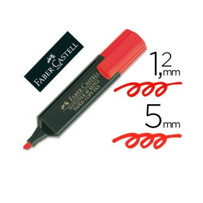MARCADOR FLUORESCENTE FABER-CASTELL  48-21  VERMELHO / SALMAO