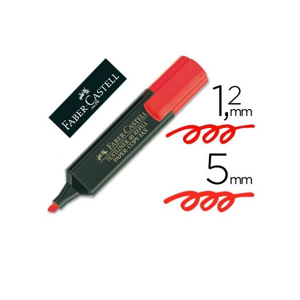 MARCADOR FLUORESCENTE FABER-CASTELL  48-21  VERMELHO / SALMAO