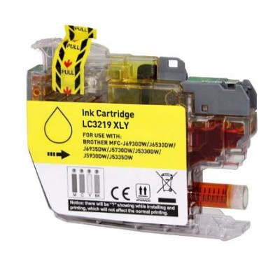 TINTEIRO COMPATIVEL C/ BROTHER LC3219XL AMARELO
