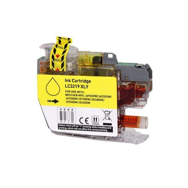 TINTEIRO COMPATIVEL C/ BROTHER LC3219XL AMARELO
