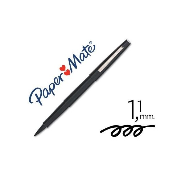 MARCADOR NYLON PAPERMATE FLAIR ORIGINAL "M" PRETO