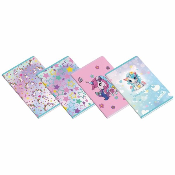 CADERNO AGRAFADO A4 AMBAR ENCHANTED WORLD 2025 48FLS 90GR PAUTADO SORTIDO