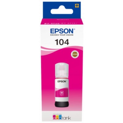 TINTEIRO EPSON ECOTANK Nº104 MAGENTA 70ML 7.5k ORIGINAL