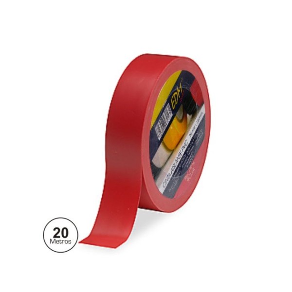 FITA ISOLADORA EDM 19MMx20MT VERMELHO