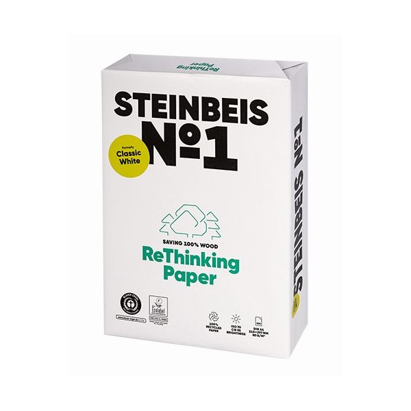 RESMA PAPEL FOTOCOPIA STEINBEIS Nº1  A4 80GR "RECICLADO"
