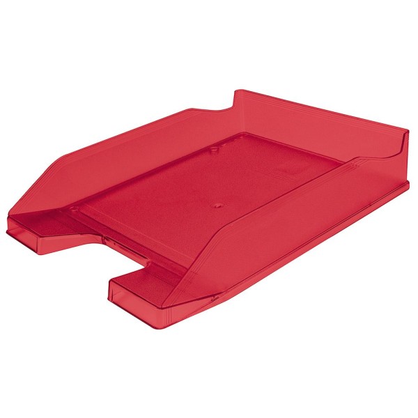 TABULEIRO PLASTICO PORTA DOCUMENTOS TRANSPARENTE VERMELHO