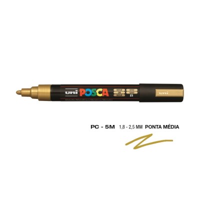 MARCADOR UNIBALL POSCA PC5M 1,8mm OURO