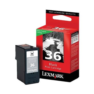 TINTEIRO LEXMARK 36 (18C2130E) PRETO ORIGINAL