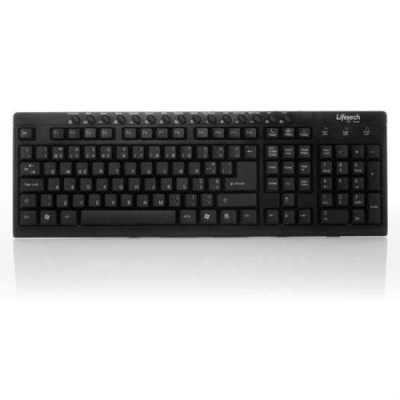 TECLADO LIFETECH BASIC C/ FIO - PRETO