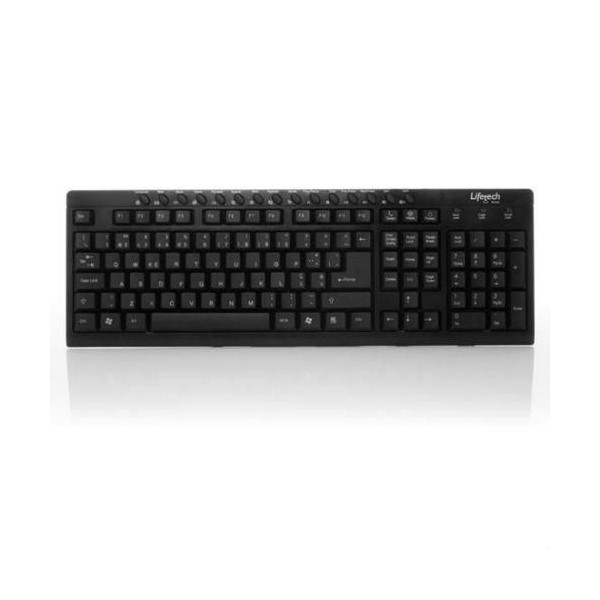 TECLADO LIFETECH BASIC C/ FIO - PRETO
