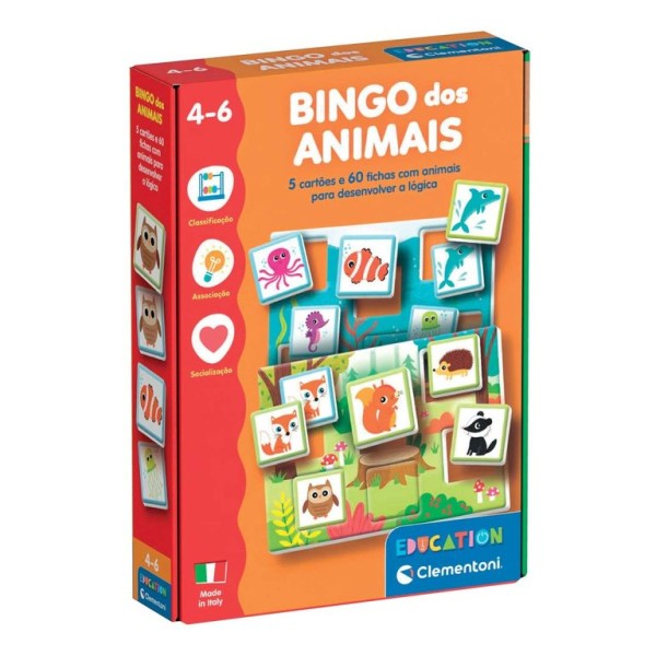 JOGO BINGO DOS ANIMAIS CLEMENTONI EDUCATION
