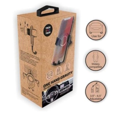 SUPORTE P/ CARRO TEC2823 P/ SMARTPHONE 3.5 a 6.5" -  PRETO