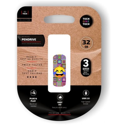 PEN DRIVE USB 2.0 TECH ONE TECH 32GB - EMOJI ME PARTO