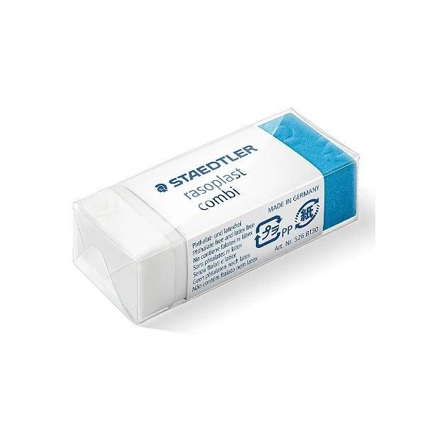 BORRACHA BRANCA PEQUENA STAEDTLER RASOPLAST COMBI (APAGA ACETATO)