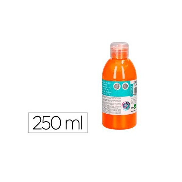 FRASCO TINTA ACRILICA LP 250ML LARANJA