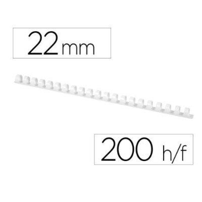 ARGOLAS PVC ENCADERNAR 22MM 200FLS BRANCO 50unid.
