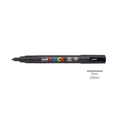 MARCADOR UNIBALL POSCA PC3M 0,9mm PRETO