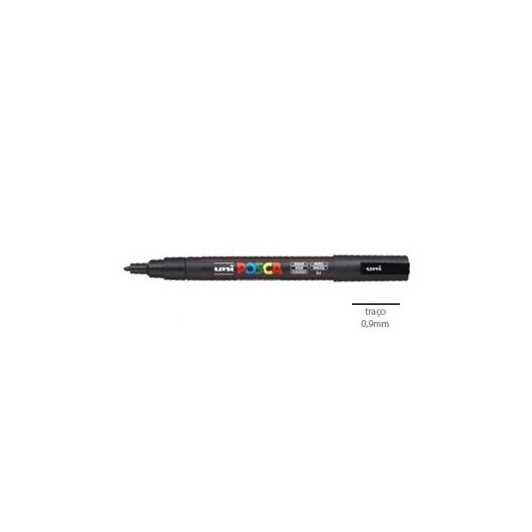 MARCADOR UNIBALL POSCA PC3M 0,9mm PRETO