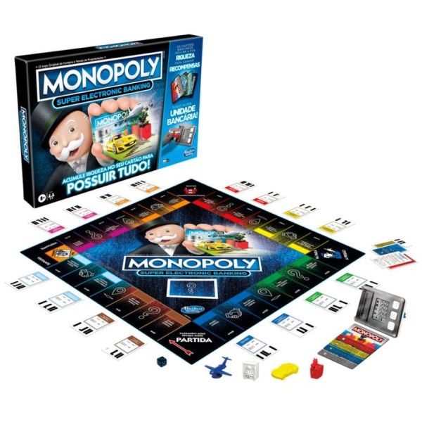 JOGO MONOPOLY SUPER ELECTRONIC BANKING HASBRO GAMING