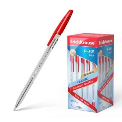 ESFEROGRAFICA CRISTAL ERICHKRAUSE  R-301 PONTA 1.0MM -  VERMELHA