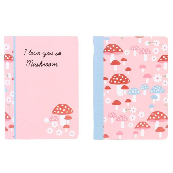 CADERNO AGRAFADO ANCOR B´LOG PINK MUSHROOMS A4 90gr. 48FLS  PAUTADO