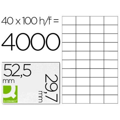 ETIQUETAS BRANCAS A4 QC  52,5x29.7mm 100FLS x 40 ETIQ.