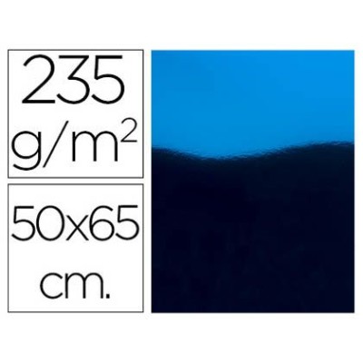 CARTOLINA 50x65cm 240/250gr. AZUL METALIZADO