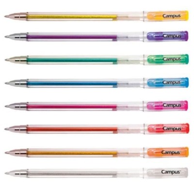 ESFEROGRAFICA ROLLER GEL CAMPUS GLITTER 0.7mm CORES SORTIDAS
