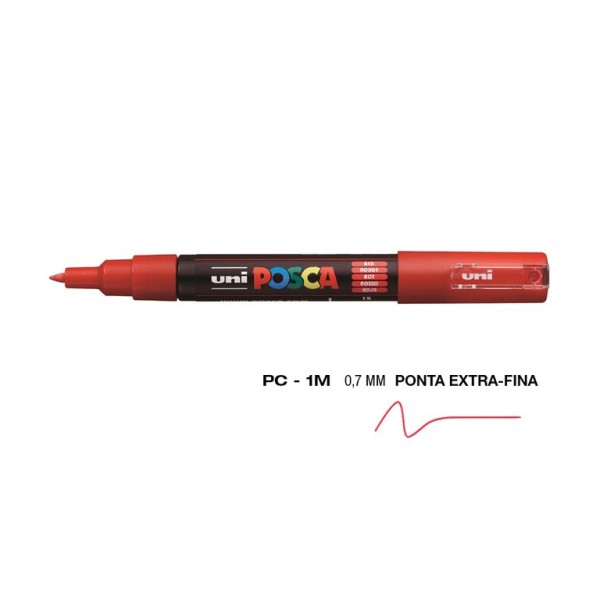 MARCADOR UNIBALL POSCA PC1M 0,7mm VERMELHO