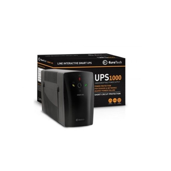 UPS EUROTECH 1000VA C/ 2 TOMADAS SCHUKO