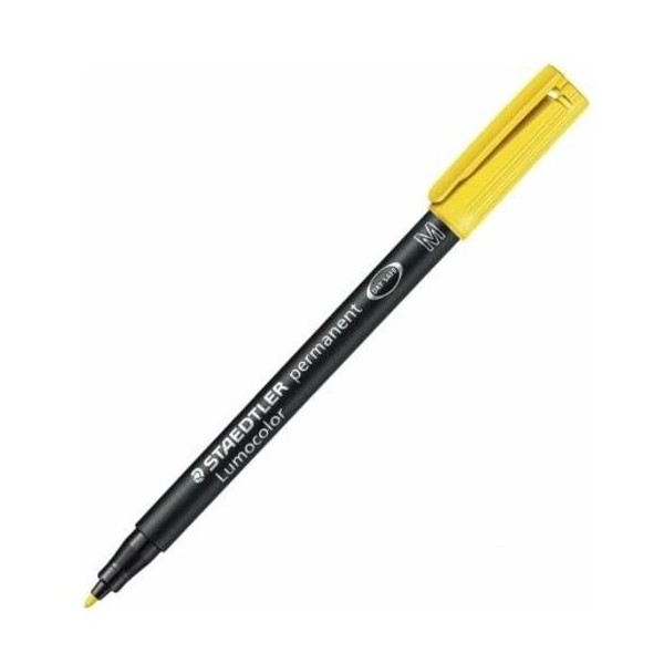 MARCADOR PERMANENTE ACETATO STAEDTLER LUMOCOLOR  1.0MM M AMARELO