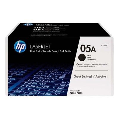 TONER HP CE505A 2,3K ORIGINAL PACK DUPLO
