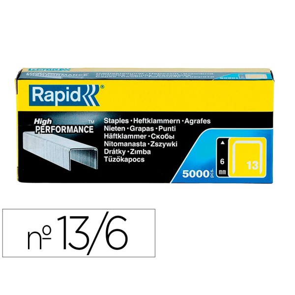 AGRAFES RAPID 13/6 Cx5000unid. GALVANIZADO