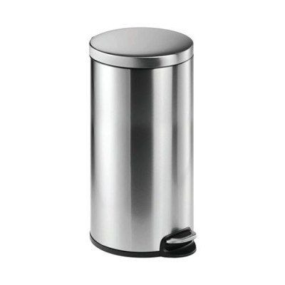 BALDE LIXO REDONDO  C/TAMPA DURABLE 30L INOX