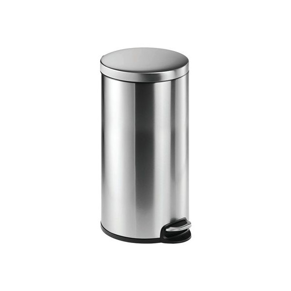BALDE LIXO REDONDO  C/TAMPA DURABLE 30L INOX