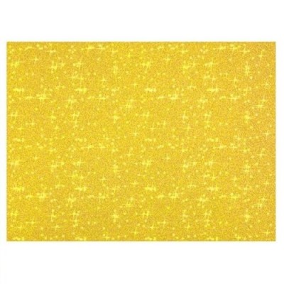 PLACA GOMA EVA 50x70CM AMARELO PURPURINA