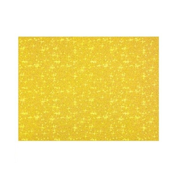 PLACA GOMA EVA 50x70CM AMARELO PURPURINA