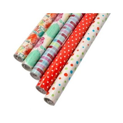 ROLO PAPEL EMBRULHO / FANTASIA TODO O ANO  70x200cm (CORES SORTIDAS)