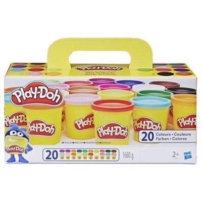 PLASTICINA / MASSA MODELAR PLAY-DOH 20x84gr.  1680gr.  20x POTES C/ CORES SORTIDAS