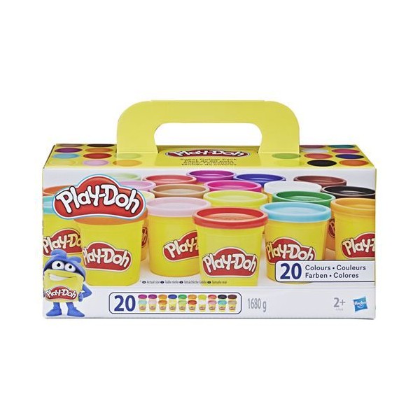 PLASTICINA / MASSA MODELAR PLAY-DOH 20x84gr.  1680gr.  20x POTES C/ CORES SORTIDAS