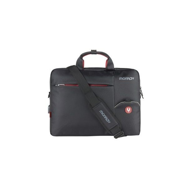 MALA PARA PORTATIL NOTEBOOK 15.6" NGS HANGAR C/ PORTA USB EXTERIOR -  PRETO