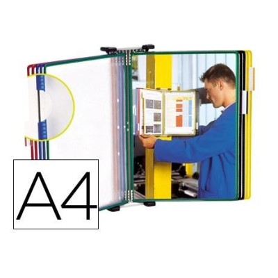 PORTA CATALOGO PAREDE A4  PP TARIFOLD METALICO C/ 10 BOLSAS SORTIDAS