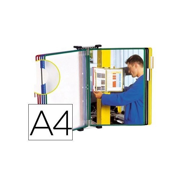 PORTA CATALOGO PAREDE A4  PP TARIFOLD METALICO C/ 10 BOLSAS SORTIDAS