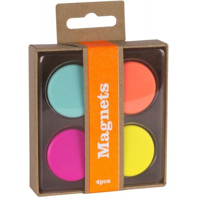PACK x 4 IMAN SINALIZAÇAO APLI  30mm CORES FLUORESCENTES