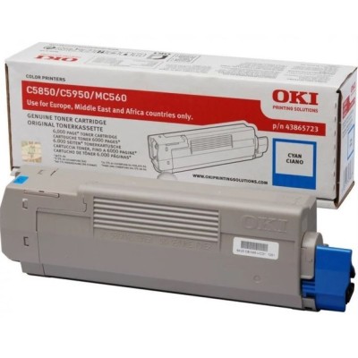 TONER OKI C5850 CYAN 6K ORIGINAL