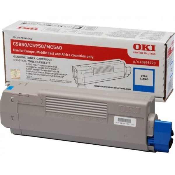 TONER OKI C5850 CYAN 6K ORIGINAL