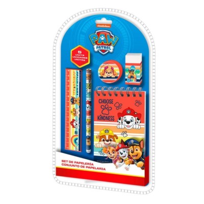 BLISTER C/ CONJUNTO ESCOLAR 5 PEÇAS PATRULHA PATA