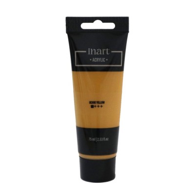 BISNAGA TINTA ACRILICA INART 75ML AMARELO OCRE